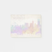 San Francisco, CA | Waterverf City Skyline Post-it® Notes (Voorkant)
