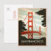 San Francisco, CA | We zijn verhuisd. Briefkaart (Voorkant / Achterkant)