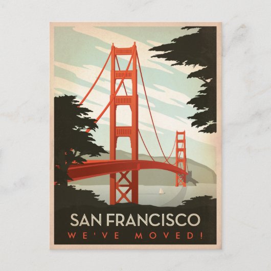 San Francisco, CA | We zijn verhuisd. Briefkaart (Voorkant)