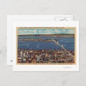 San Francisco, CAAerial Uitzicht S.F. Bridge Briefkaart (Voorkant / Achterkant)