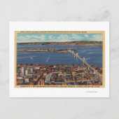 San Francisco, CAAerial Uitzicht S.F. Bridge Briefkaart (Voorkant)