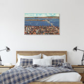 San Francisco, CAAerial Uitzicht S.F. Bridge Canvas Afdruk (Insitu (Slaapkamer))