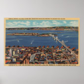 San Francisco, CAAerial Uitzicht S.F. Bridge Poster (Voorkant)