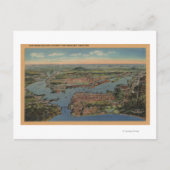 San Francisco, CAAerial Uitzicht uit West Briefkaart (Voorkant)