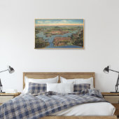 San Francisco, CAAerial Uitzicht uit West Canvas Afdruk (Insitu (Slaapkamer))