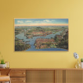 San Francisco, CAAerial Uitzicht uit West Canvas Afdruk (Insitu (Woonkamer))