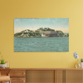 San Francisco, CAAlcatraz Island Prison Uitzicht Canvas Afdruk (Insitu (Woonkamer))