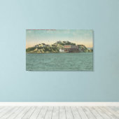 San Francisco, CAAlcatraz Island Prison Uitzicht Canvas Afdruk (Insitu (Houten vloer))
