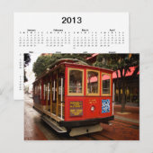 San Francisco Cable Car 2013 Calendar Briefkaart (Voorkant / Achterkant)