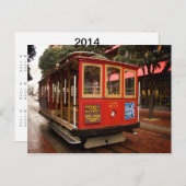 San Francisco Cable Car 2014 Calendar Briefkaart (Voorkant / Achterkant)