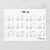 San Francisco Cable Car 2014 Calendar Briefkaart (Achterkant)
