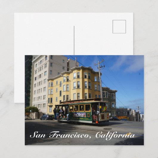San Francisco Cable Car #4 Briefkaart (Voorkant / Achterkant)