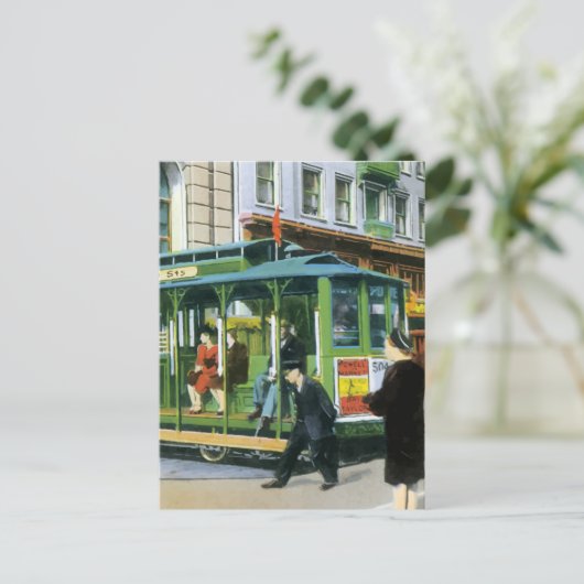 San Francisco Cable Car Briefkaart (Staand voorkant)