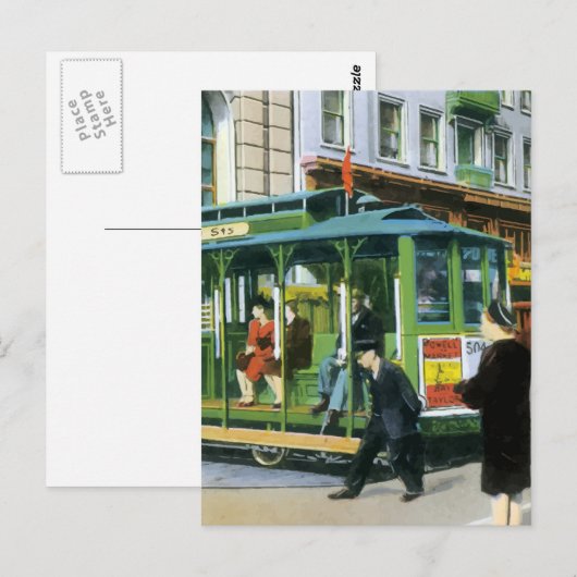  San Francisco Cable Car Briefkaart (Voorkant / Achterkant)