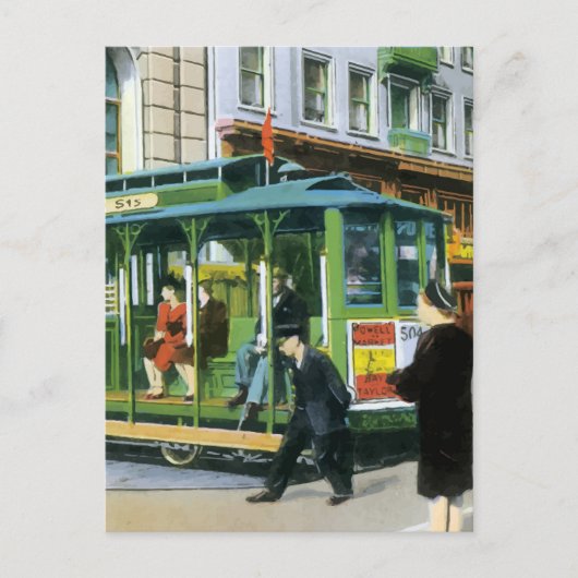  San Francisco Cable Car Briefkaart (Voorkant)
