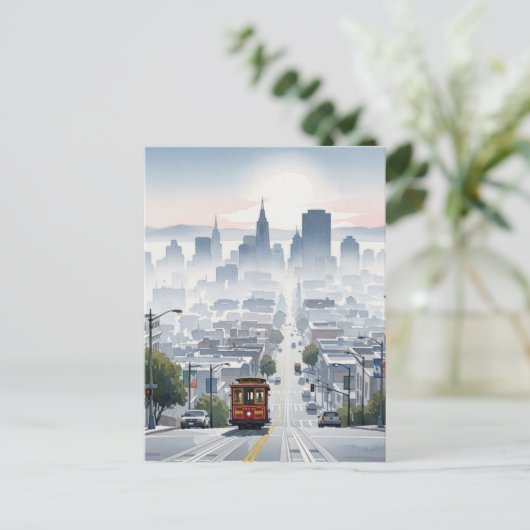 San Francisco Cable Car Briefkaart (Staand voorkant)