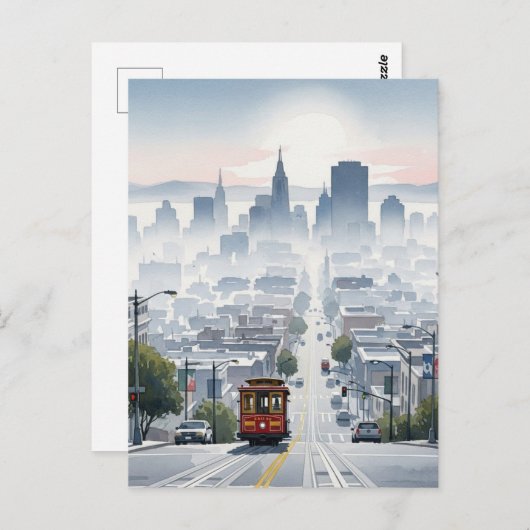 San Francisco Cable Car Briefkaart (Voorkant / Achterkant)