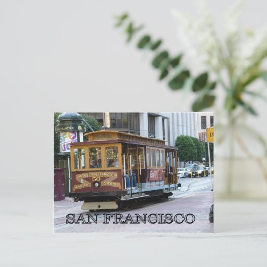 San Francisco Cable Car Briefkaart (Staand voorkant)