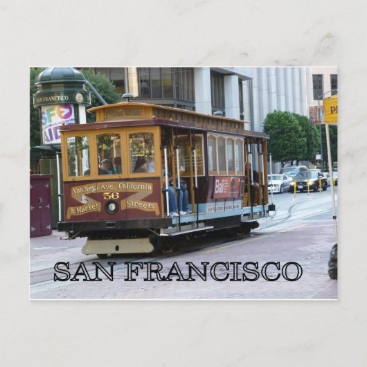 San Francisco Cable Car Briefkaart (Voorkant)