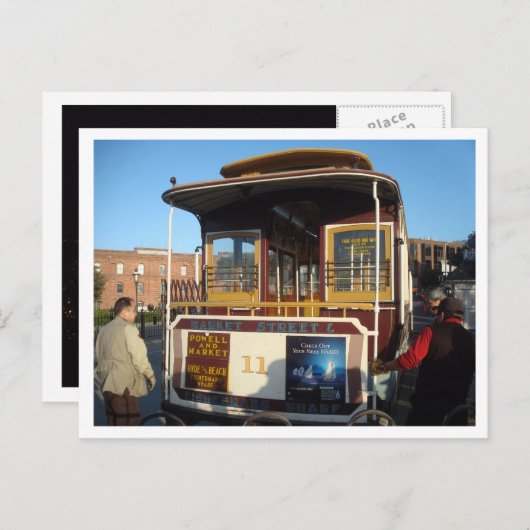 San Francisco Cable Car Briefkaart (Voorkant / Achterkant)