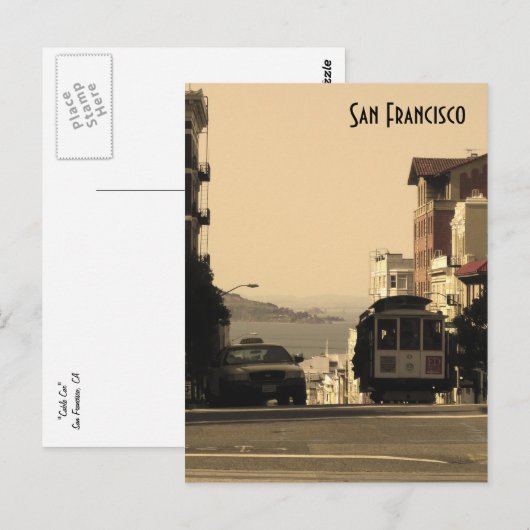 San Francisco Cable Car Briefkaart (Voorkant / Achterkant)