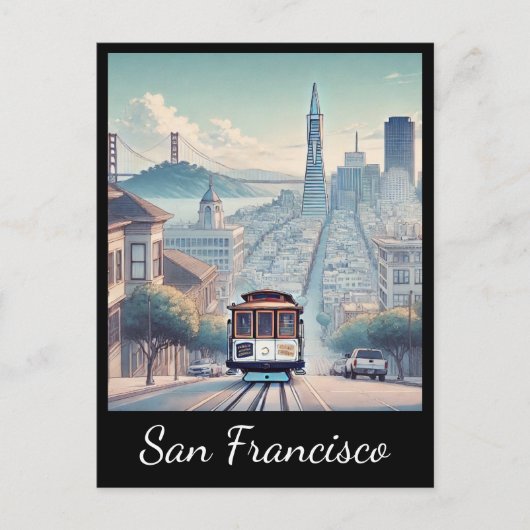 San Francisco Cable Car Briefkaart (Voorkant)