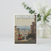 San Francisco Cable Car Californië Briefkaart (Staand voorkant)