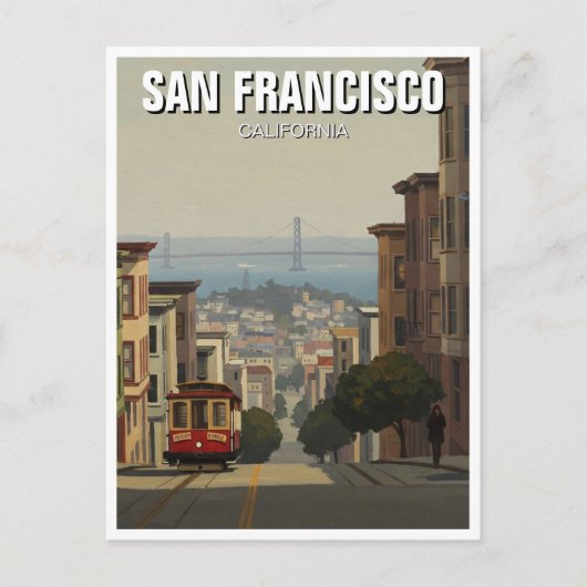 San Francisco Cable Car Californië Briefkaart (Voorkant)