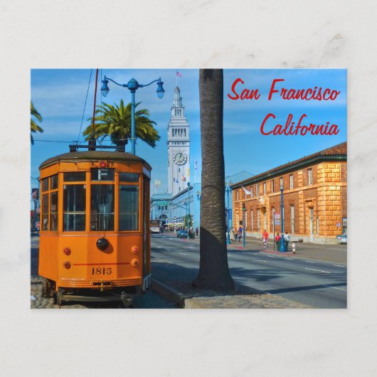 San Francisco Cable Car & Ferry Building Briefkaart (Voorkant)