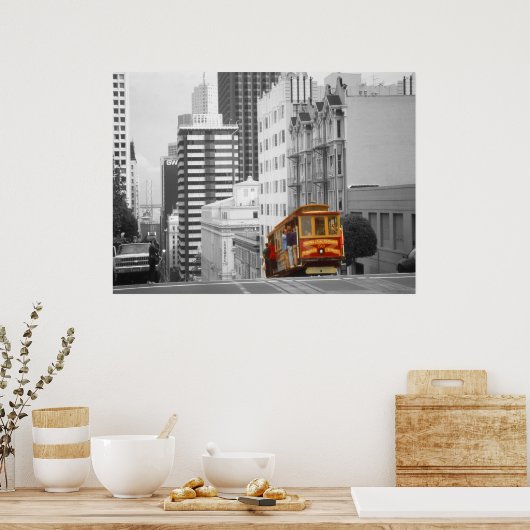 San Francisco Cable Car - Highlight Photo Art Poster (Keuken)