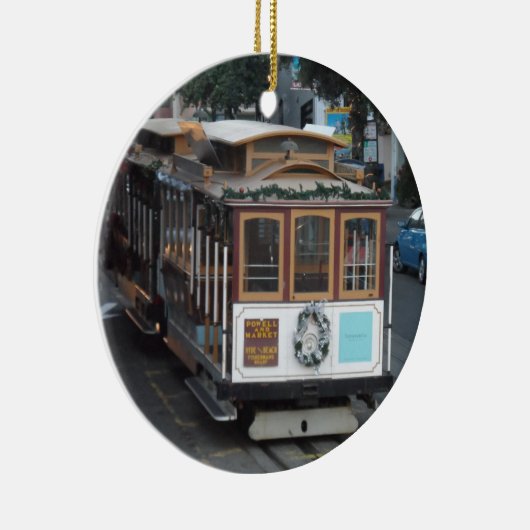 San Francisco Cable Car Keramisch Ornament (Rechts)