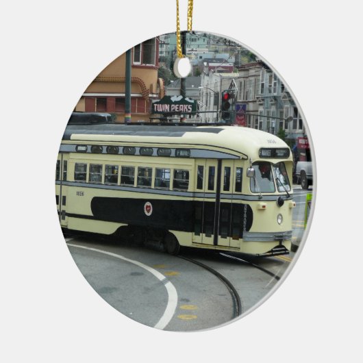 San Francisco Cable Car Keramisch Ornament (Links)