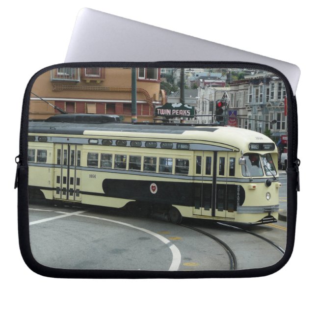 San Francisco Cable Car Laptop Sleeve (Voorkant)