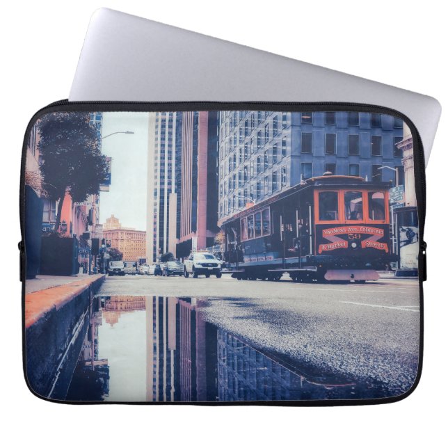 San Francisco Cable Car Laptop Sleeve (Voorkant)