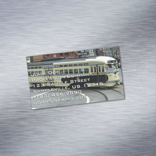 San Francisco Cable Car Magnetisch Visitekaartje (Voorbeeld)