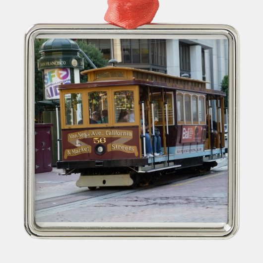 San Francisco Cable Car Metalen Ornament (Voorkant)
