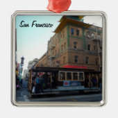 San Francisco Cable Car Metalen Ornament (Voorkant)