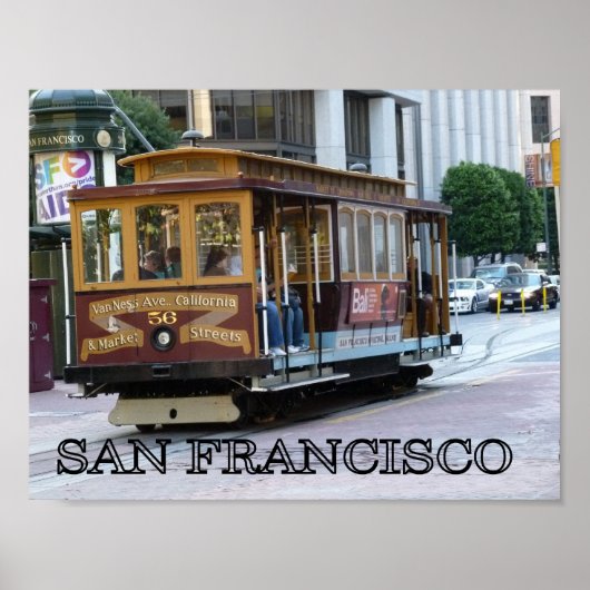San Francisco Cable Car Poster (Voorkant)