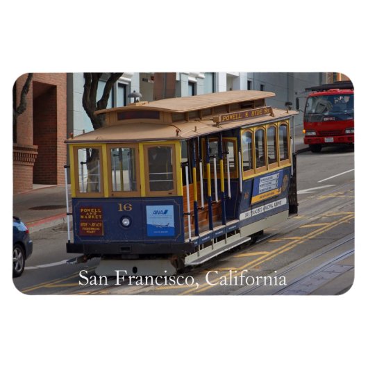San Francisco Cable Car Premium Flexi Magnet Magneet (Horizontaal)