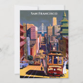 San Francisco Cable Car Retro Flat Card (Voorkant)