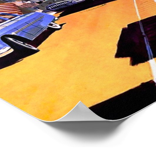  San Francisco Cable Car Retro Travel Poster (Hoek)