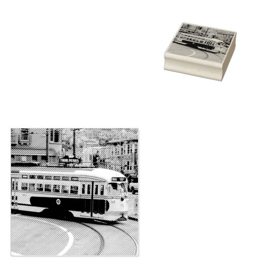 San Francisco Cable Car Rubberstempel (Gestempeld)