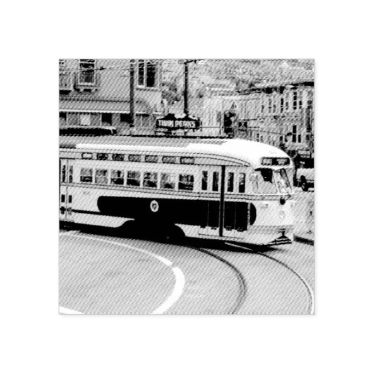 San Francisco Cable Car Rubberstempel (Afrduk)