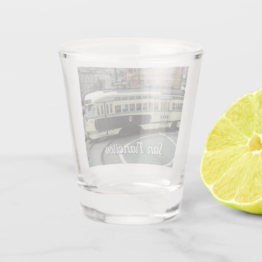San Francisco Cable Car Shot Glas (Achterkant)