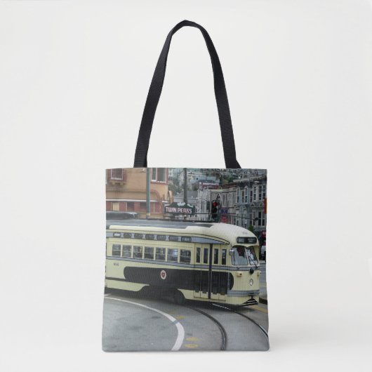 San Francisco Cable Car Tote Bag (Voorkant)
