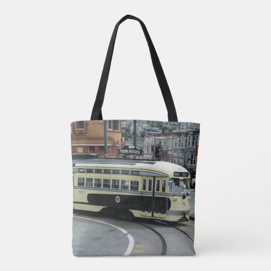 San Francisco Cable Car Tote Bag (Achterkant)