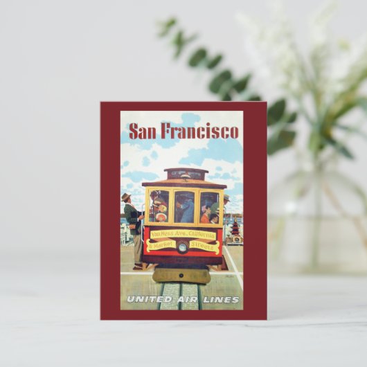  San Francisco Cable Car Travel Briefkaart (Staand voorkant)