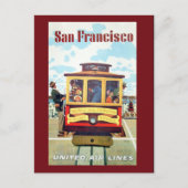  San Francisco Cable Car Travel Briefkaart (Voorkant)