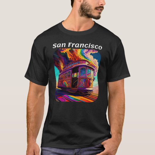 San Francisco Cable Car v2 T-shirt (Voorkant)