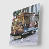 San Francisco Cable Car Wall Clock Vierkante Klok (Hoek)
